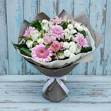 Букет цветов из:  Герберы, Альстромерии и Хризантемы в Железноводском