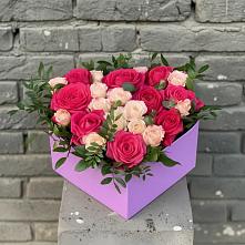 Цветочная композиция из Розы в коробке в Железноводском