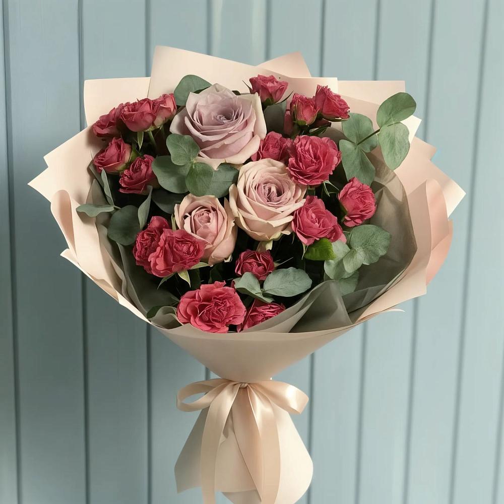 Букет цветов из: Гвоздики и Розы в Железноводском