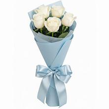 Букет 5 Белых роз Проуд #REPLACE_PRED# Железноводском