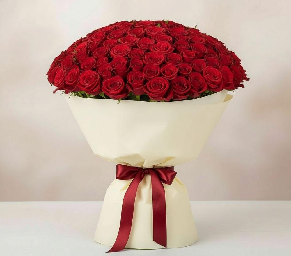 Букет 101 Красная роза Милано в Железноводском