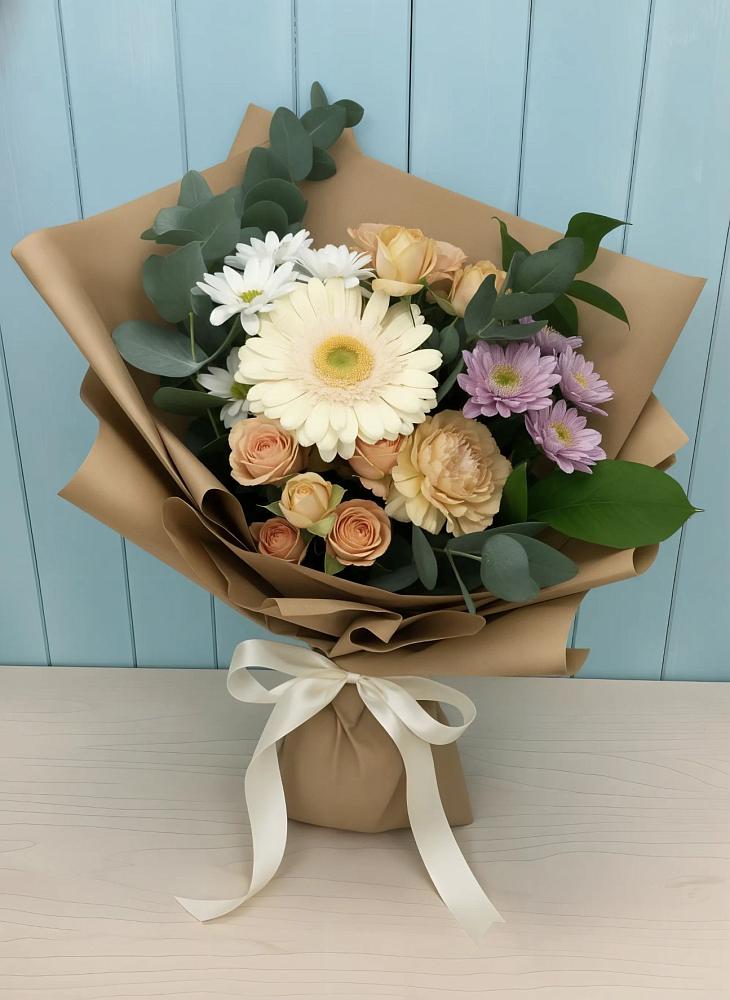 Букет цветов из: Герберы и Хризантемы в Железноводском