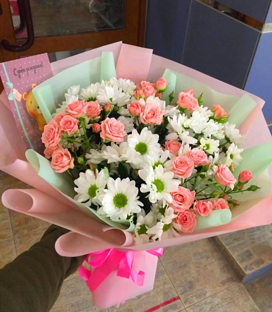 Букет цветов из: Розы и Хризантемы в Железноводском