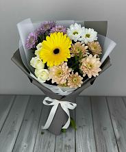 Букет цветов из:  Розы, Герберы и Хризантемы в Железноводском