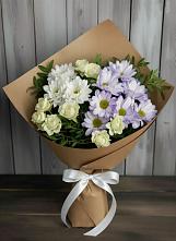 Букет цветов из:  Хризантемы и Розы в Железноводском