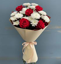 Букет цветов из:  Розы и Хризантемы #REPLACE_PRED# Железноводском