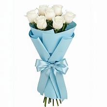 Букет 7 белых роз Проуд в Железноводском