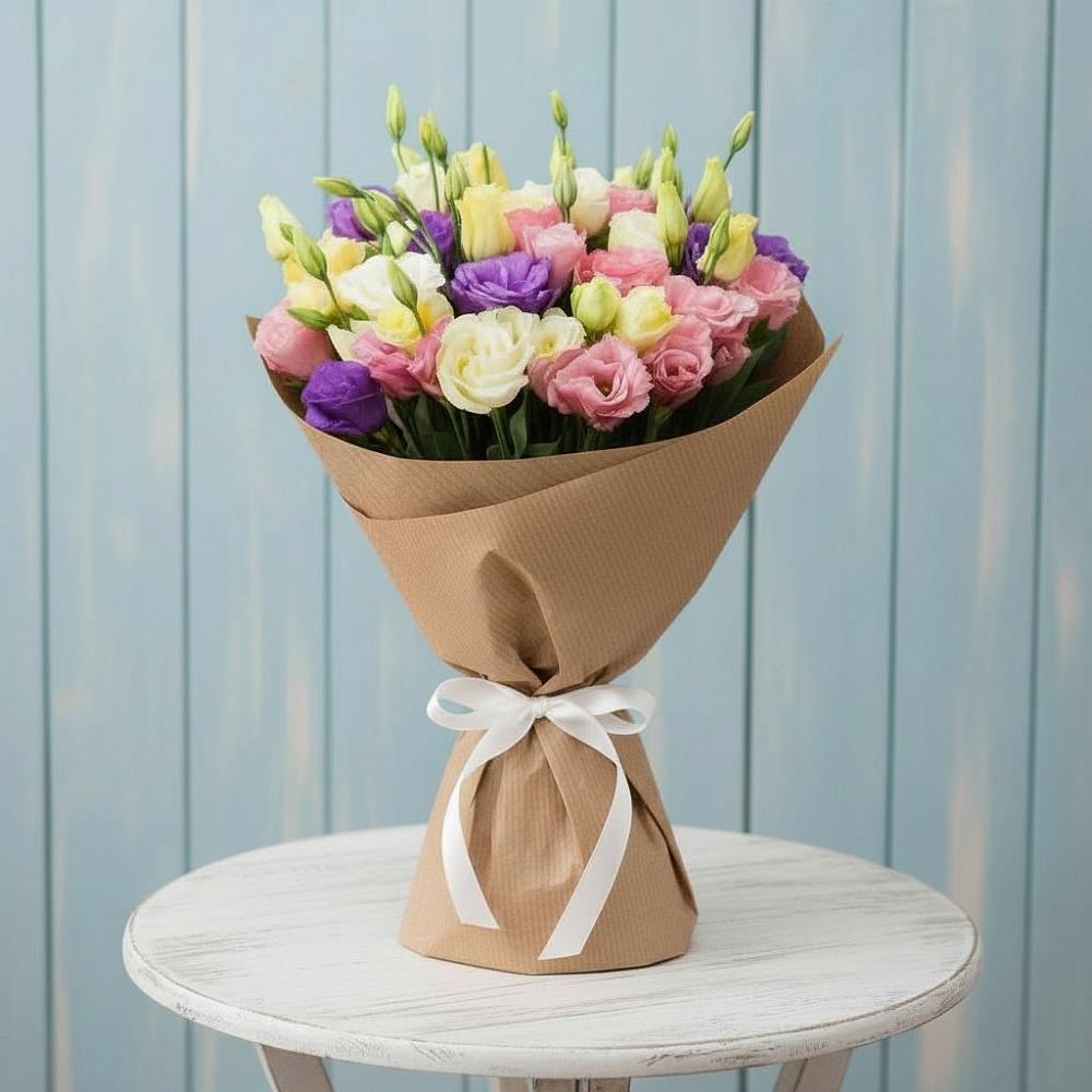 Букет цветов из: Лизиантусы в Железноводском