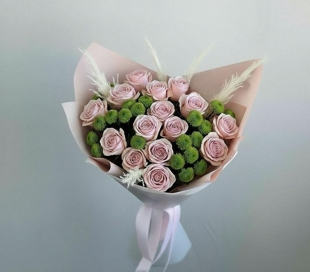 Букет цветов из: Розы и Хризантемы в Железноводском