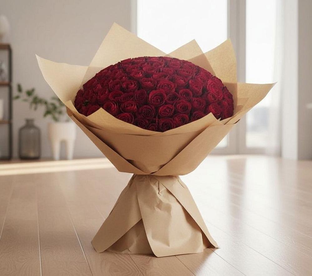 Букет 101 Красная роза в Железноводском