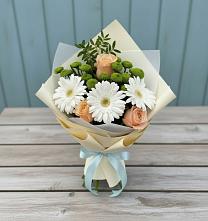 Букет цветов из:  Герберы, Розы и Хризантемы #REPLACE_PRED# Железноводском