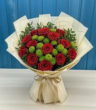 Букет цветов из:  Розы и Хризантемы в Железноводском