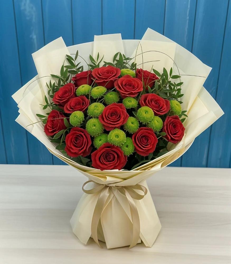 Букет цветов из: Розы и Хризантемы в Железноводском