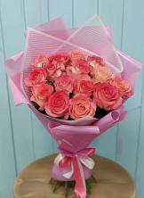 Букет 15 Розовых роз Равель в Железноводском
