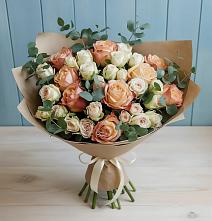 Букет цветов из:  Альстромерии и Розы в Железноводском